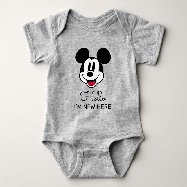 Simple Mickey Mouse Dad to Be Baby Shower Bodysuit (Front)