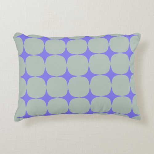 Simple Mid Century Modern Purple Blue Pattern Accent Pillow
