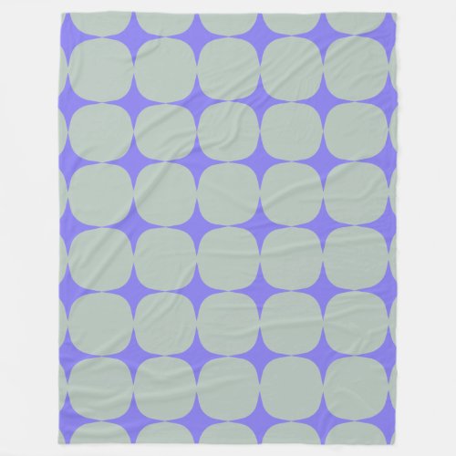 Simple Mid Century Modern Purple Blue Pattern Fleece Blanket