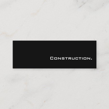 Simple Mini Construction Business Cards