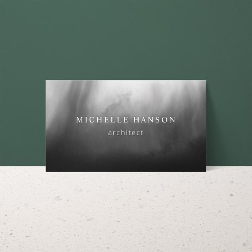Simple Minimal Abstract Misty Smoke Professional Business Card