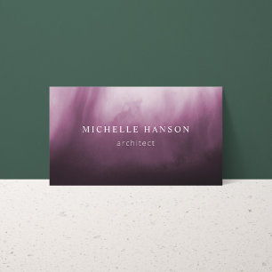 Simple Minimal Abstract Pink Purple Business Card
