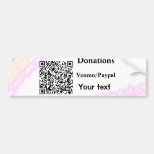 Simple minimal add barcode donations Venmo PayPal Bumper Sticker