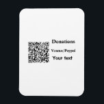 Simple minimal add barcode donations venmo paypal  magnet<br><div class="desc">Design</div>