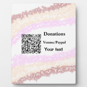 Simple minimal add barcode donations Venmo PayPal Plaque