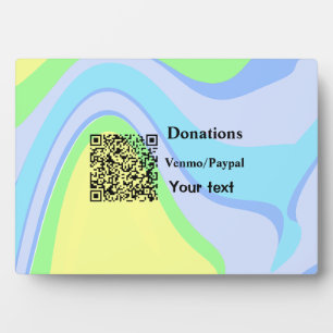 Simple minimal add barcode donations venmo paypal  plaque