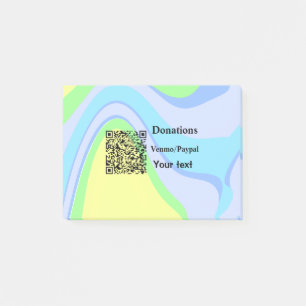 Simple minimal add barcode donations venmo paypal post-it notes