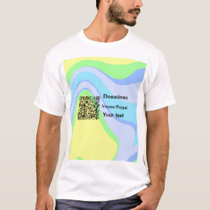 Simple minimal add barcode donations venmo paypal  T-Shirt