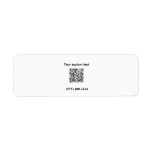 Simple minimal add barcode phone number text compa label