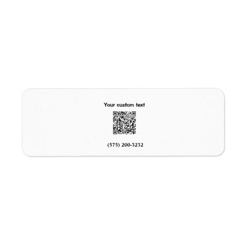 Simple minimal add barcode phone number text compa label