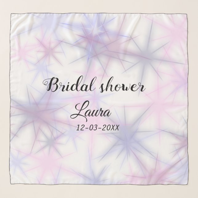 Simple minimal add name bridal shower bride throw  scarf (Front)