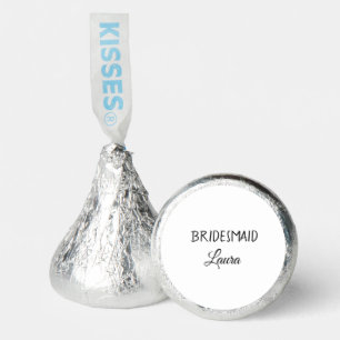 Simple minimal add name bridesmaid gift year hershey®'s kisses®