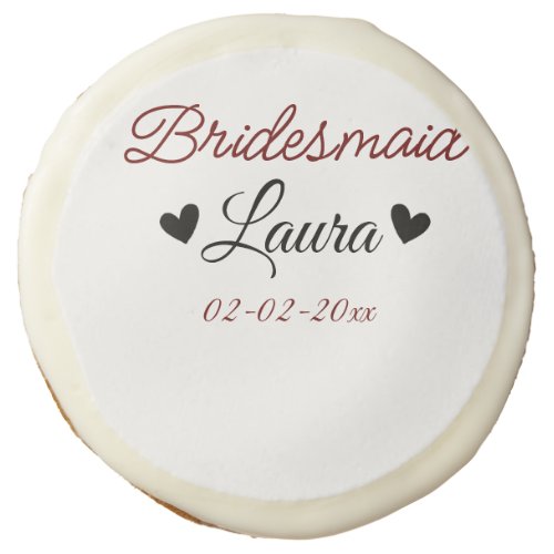 Simple minimal add name bridesmaid  gift year  sugar cookie