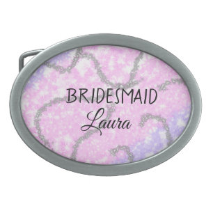 Simple minimal add name bridesmaid gift year t belt buckle