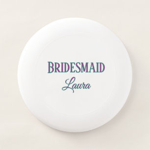 Simple minimal add name bridesmaid gift year Wham-O frisbee