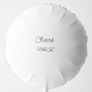 Simple minimal add name cheers couple name custom balloon