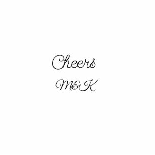 Simple minimal add name cheers couple name custom cutout