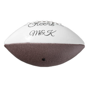 Simple minimal add name cheers couple name custom  football