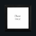 Simple minimal add name cheers couple name custom  gift box<br><div class="desc">design</div>