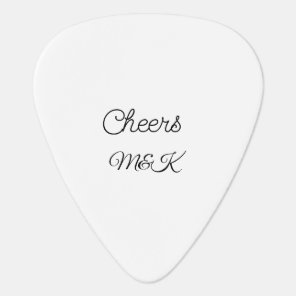 Simple minimal add name cheers couple name custom  guitar pick