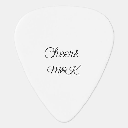 Simple minimal add name cheers couple name custom  guitar pick