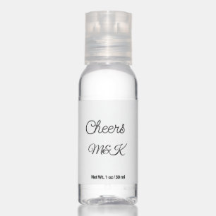 Simple minimal add name cheers couple name custom hand sanitizer