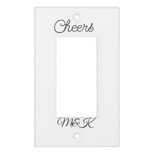 Simple minimal add name cheers couple name custom light switch cover