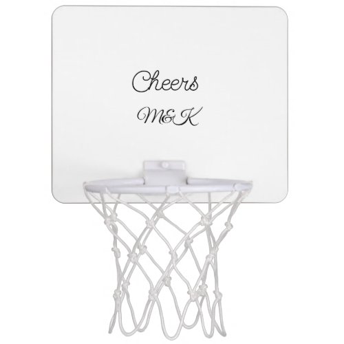 Simple minimal add name cheers couple name custom  mini basketball hoop