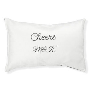 Simple minimal add name cheers couple name custom pet bed