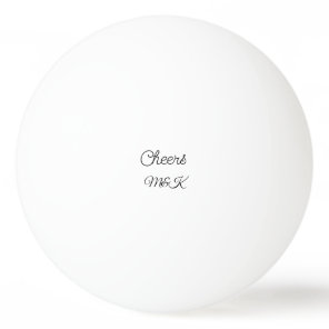 Simple minimal add name cheers couple name custom  ping pong ball
