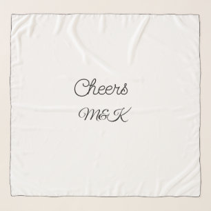 Simple minimal add name cheers couple name custom scarf