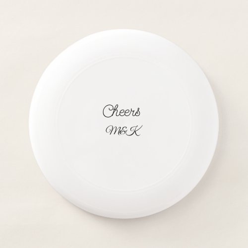 Simple minimal add name cheers couple name custom  Wham_O frisbee