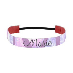 simple minimal add name monogram pink red glitter athletic headband