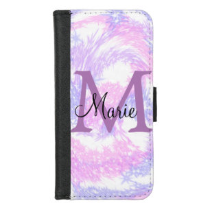 simple minimal add name monogram pink red glitter iPhone 8/7 wallet case