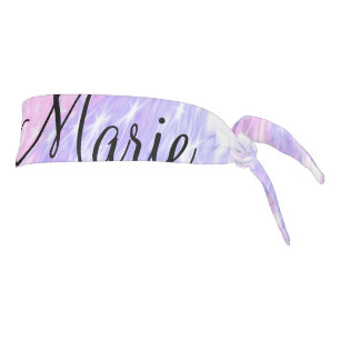 simple minimal add name monogram pink red glitter tie headband