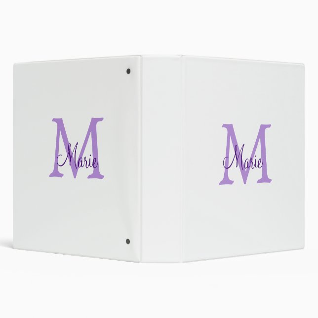 simple minimal add name monogram pink red   throw  3 ring binder (Background)