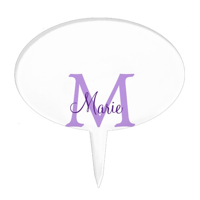 simple minimal add name monogram pink red   throw  cake topper (Front)