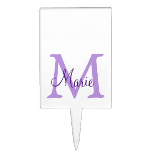 simple minimal add name monogram pink red throw cake topper