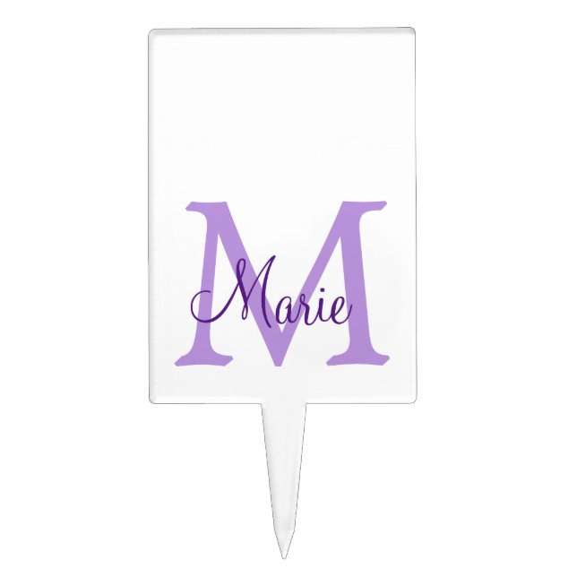 simple minimal add name monogram pink red   throw  cake topper (Front)
