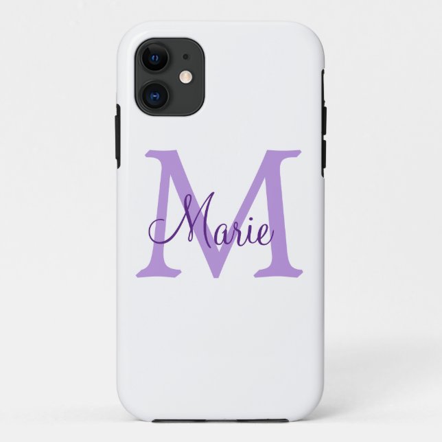 simple minimal add name monogram pink red   throw  Case-Mate iPhone case (Back)