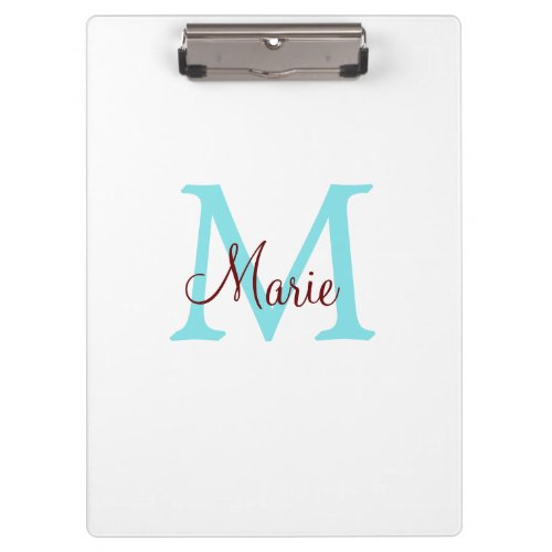 simple minimal add name monogram pink red   throw  clipboard