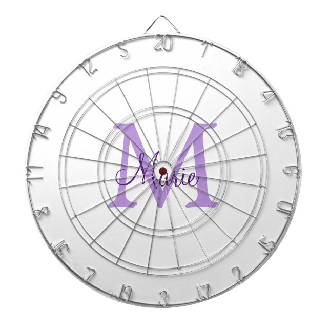 simple minimal add name monogram pink red   throw  dart board (Front)