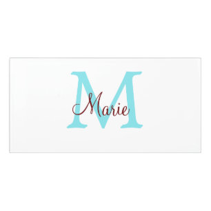 simple minimal add name monogram pink red   throw  door sign