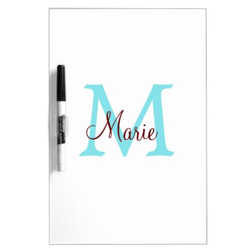 simple minimal add name monogram pink red   throw  dry erase board