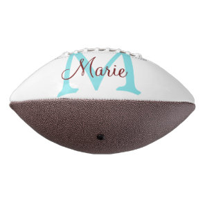 simple minimal add name monogram pink red   throw  football