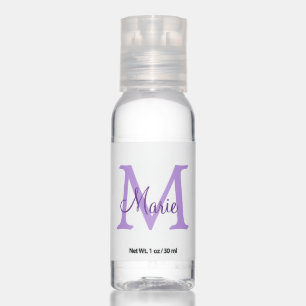 simple minimal add name monogram pink red throw hand sanitizer