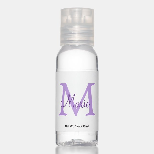 simple minimal add name monogram pink red   throw  hand sanitizer (Front)