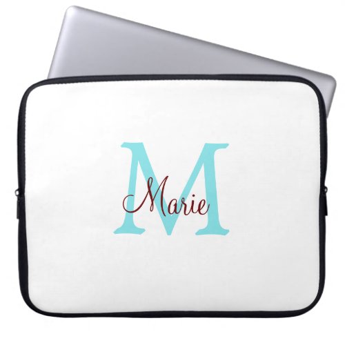 simple minimal add name monogram pink red   throw  laptop sleeve