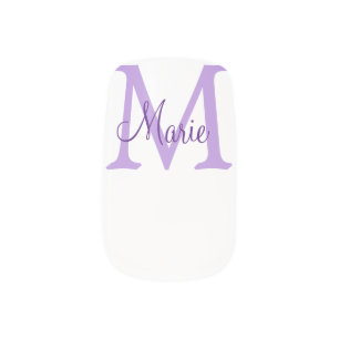 simple minimal add name monogram pink red throw minx nail art