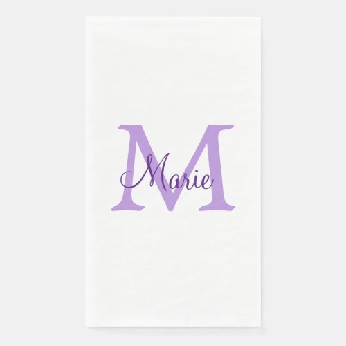 simple minimal add name monogram pink red   throw  paper guest towels